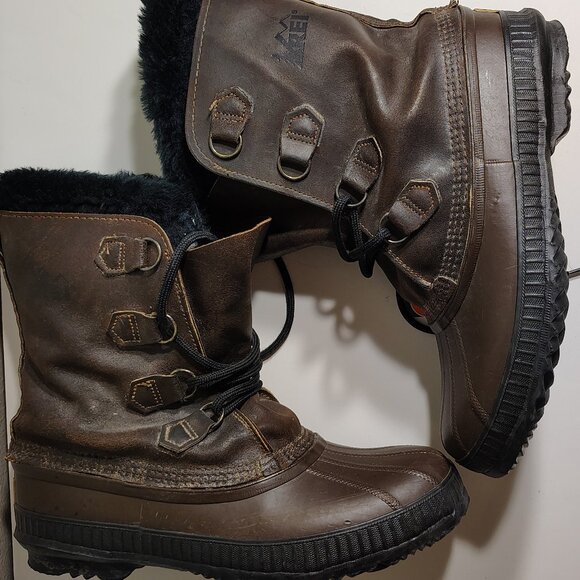 REI x Sorel Men's Size 10 Lace Up Wool Lined Rubber + Leather Outdoor Work Boots - Picture 2 of 8